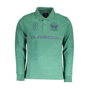 La Martina Groene Katoenen Heren Poloshirt