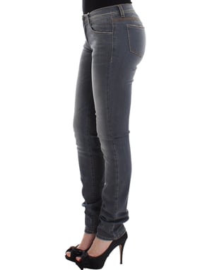 Ermanno Scervino Grijze Slim Jeans Denim Broek Skinny Leg Stretch