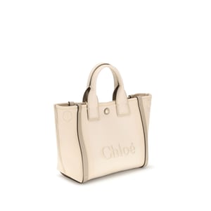 Chloé Beige Katoenen Handtas