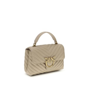 PINKO Beige Kalfslederen Bos Taurus Handtas