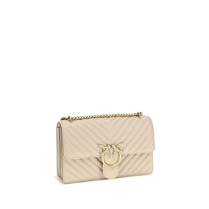 PINKO Beige Kalfskleren Bos Taurus Schoudertas