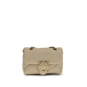 PINKO Beige Kalfsleren Bos Taurus Schoudertas