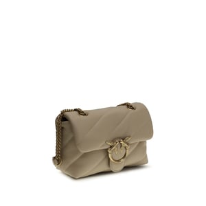 PINKO Beige Kalfsleren Bos Taurus Schoudertas