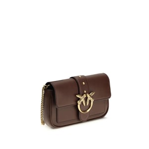 PINKO Bruine Kalfskin Bos Taurus Schoudertas