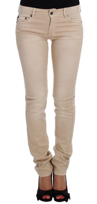Cavalli Beige Was Slim Fit Katoenen Stretch Jeans