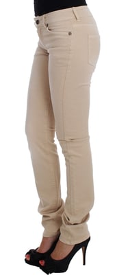 Cavalli Beige Was Slim Fit Katoenen Stretch Jeans