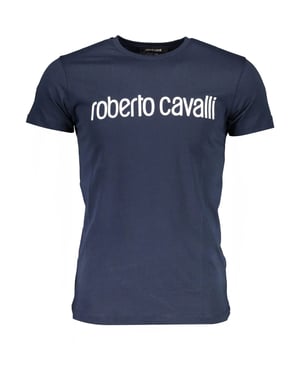 Roberto Cavalli Blå Bomull T-shirt