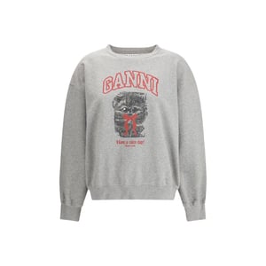 Ganni Grijze Katoenen Sweatshirt