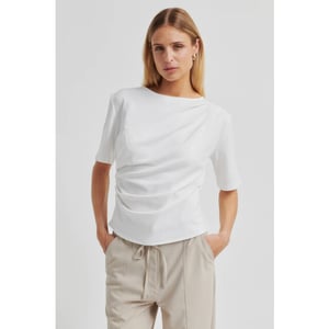 Second Female shirt km ulina drape tee 1001 white