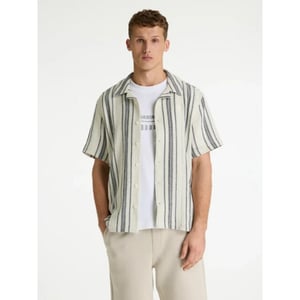 Chasin' 62120011 e83 doby stripe korte mouw overshirt chas