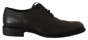 Dolce & Gabbana Svarta Läder Oxford Wingtip Formella Skor