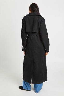 Tall Peached Oversized Double Breast Trench Coat