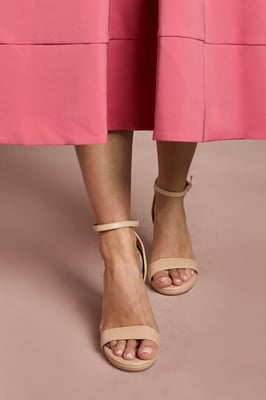 Talia Faux Leather Platform High Heeled Sandals