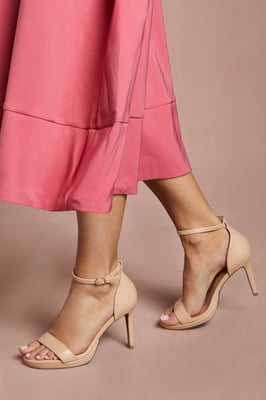 Talia Faux Leather Platform High Heeled Sandals