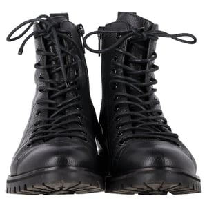 Jimmy Choo Cruz Lace-Up Ankle Boots in Black Leather