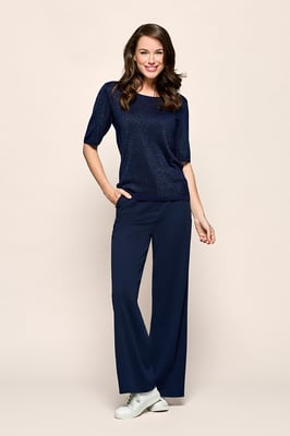 Audrey Lurex Top Navy