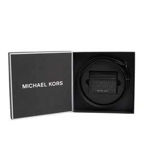 Men's Gift Set: Belt and Card Holder with Logo 36S4LGFY6B