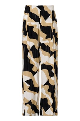 Casey Print Broek Zwart / Camel