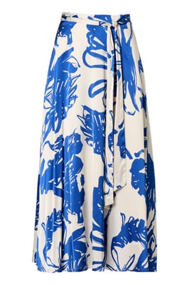 Hannah Print Rok Kobalt / Off White