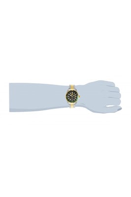 Invicta Pro Diver 30625 Heren Horloge - Quartz Uurwerk - Roestvrij Staal met zwarte Wijzerplaat - 43mm