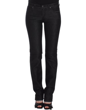 Ermanno Scervino Zwarte Slim Jeans Denim Broek Skinny Pijp Stretch