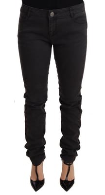 PINKO Zwarte Katoen Stretch Skinny Midden Taille Dames Denim Jeans
