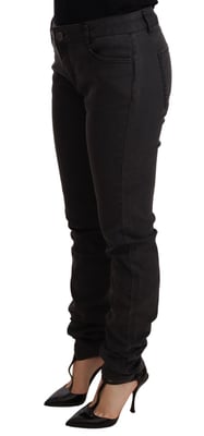 PINKO Zwarte Katoen Stretch Skinny Midden Taille Dames Denim Jeans