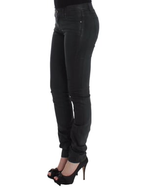 Ermanno Scervino Groene Slim Jeans Denim Broek Rechte Pasvorm Stretch
