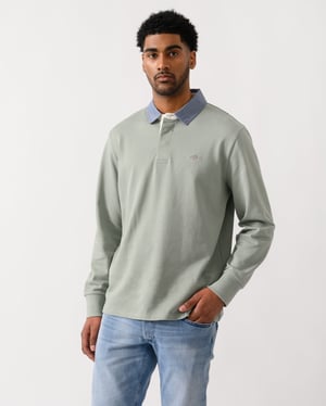 Mens Regular Chambray Heavy Rugger Regular Heavy Rugger in Sage Green