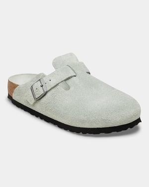 Boston Tonal Footbed Clogs in Light Grey