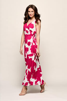 Reggy Print Jurk Offwhite / Roze