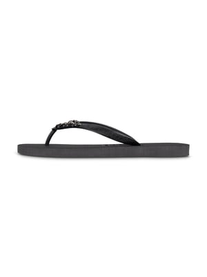 Silver Små Flip Flop Svarta