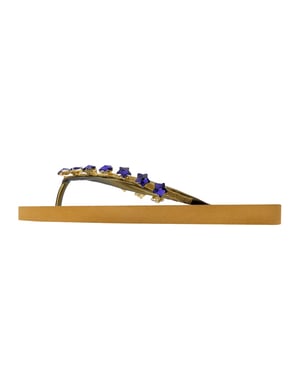 Kleine Blauwe Ster Flip Flop Oker