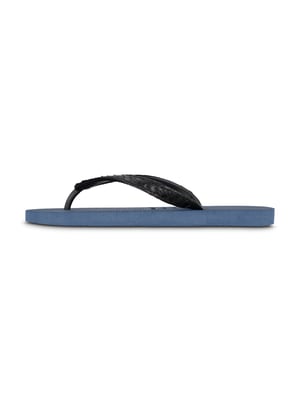 Python zwarte teenslippers marineblauw