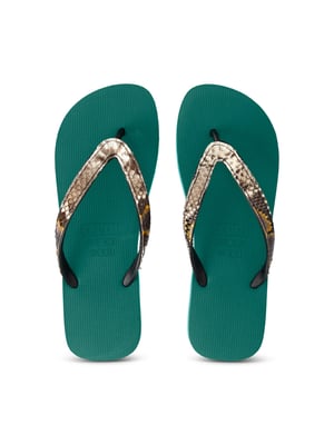 Python Taupe Flip Flop Bosgroen