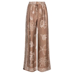 Nukus Nks09106 273 valerie pants print fango/offwhite