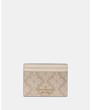 Spade Flower Small Slim Card Holder