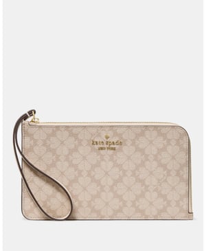 Lucy Spade Flower Medium L-Zip Wristlet