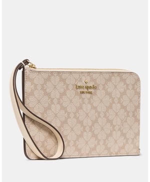Lucy Spade Flower Medium L-Zip Wristlet