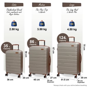 Expanderbart Champagne Hardshell ABS Resväska 8 hjul Resväska Stort Bagage