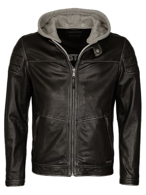 Mustang Lederjacke mit Kapuze 31020140