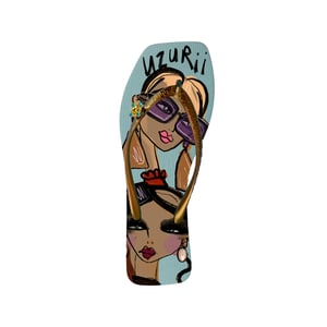 Strandmönstrade Stella Azul Flip-Flop Azul