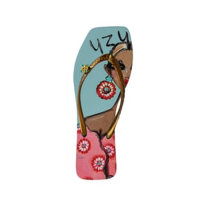 Strandmönstrade Claudia Azul Flip-Flop Azul