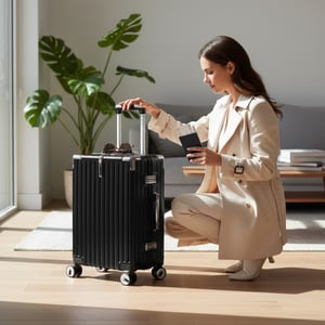 Robust hård kabinresväska 36 x 24 x 56 cm Bagage för Easyjet, Ryanair, Wizzair