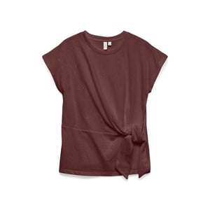 Vero Moda Vmjinnie ss o-neck knot top jrs btq bordeaux