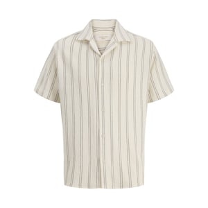 Jack & Jones Jorcoba stripe resort shirt ss sn ecru dessin
