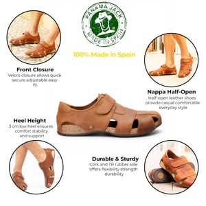 Panama Jack Fletcher Basics C5 Heren Bark Bruine Leren Sandals