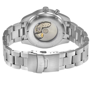 Haurex Italy Missione 316L Stainless Steel Case, Black Bezel, Black Dial, Stainless steel Bracelet Watch