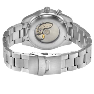 Haurex Italy Missione 316L Stainless Steel Case, Black Bezel, White Dial, Stainless steel Bracelet Watch
