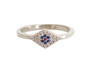 Kwaadaardig Oog Ring Sterling Zilver Smy11061